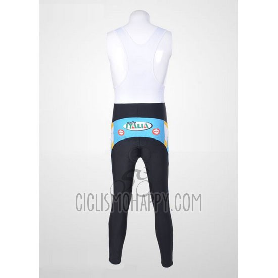 Astana Cycling Jersey Bib Tight 2012 Long Sleeve Light Blue and Black